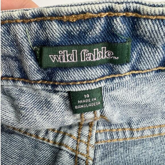 NWT Wild Fable Women's Super-High Rise Cut Off Jeans Shorts Medium Wash Size‎ 10 - Picture 7 of 11
